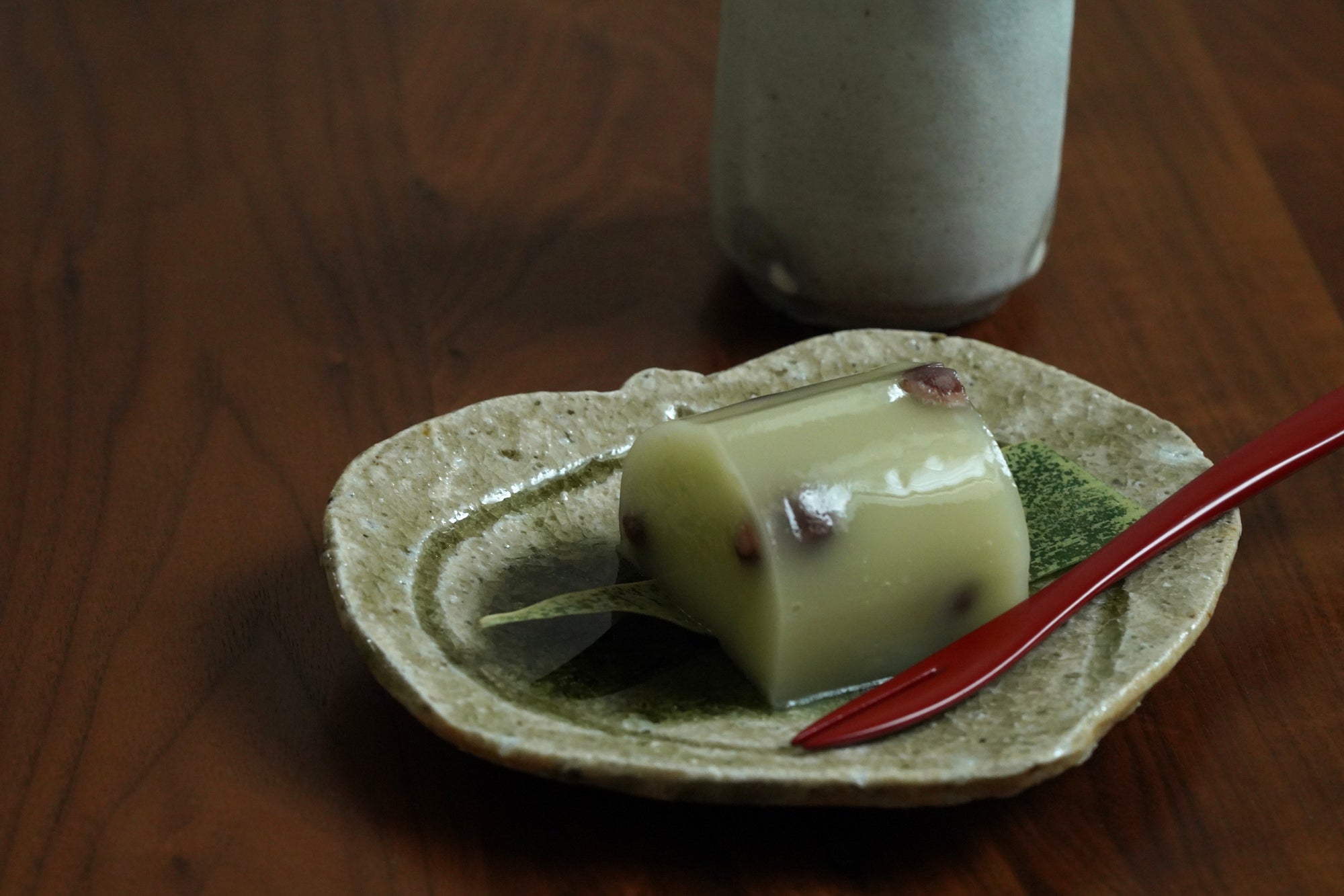 【蓮善隆】灰釉山帰来小皿
