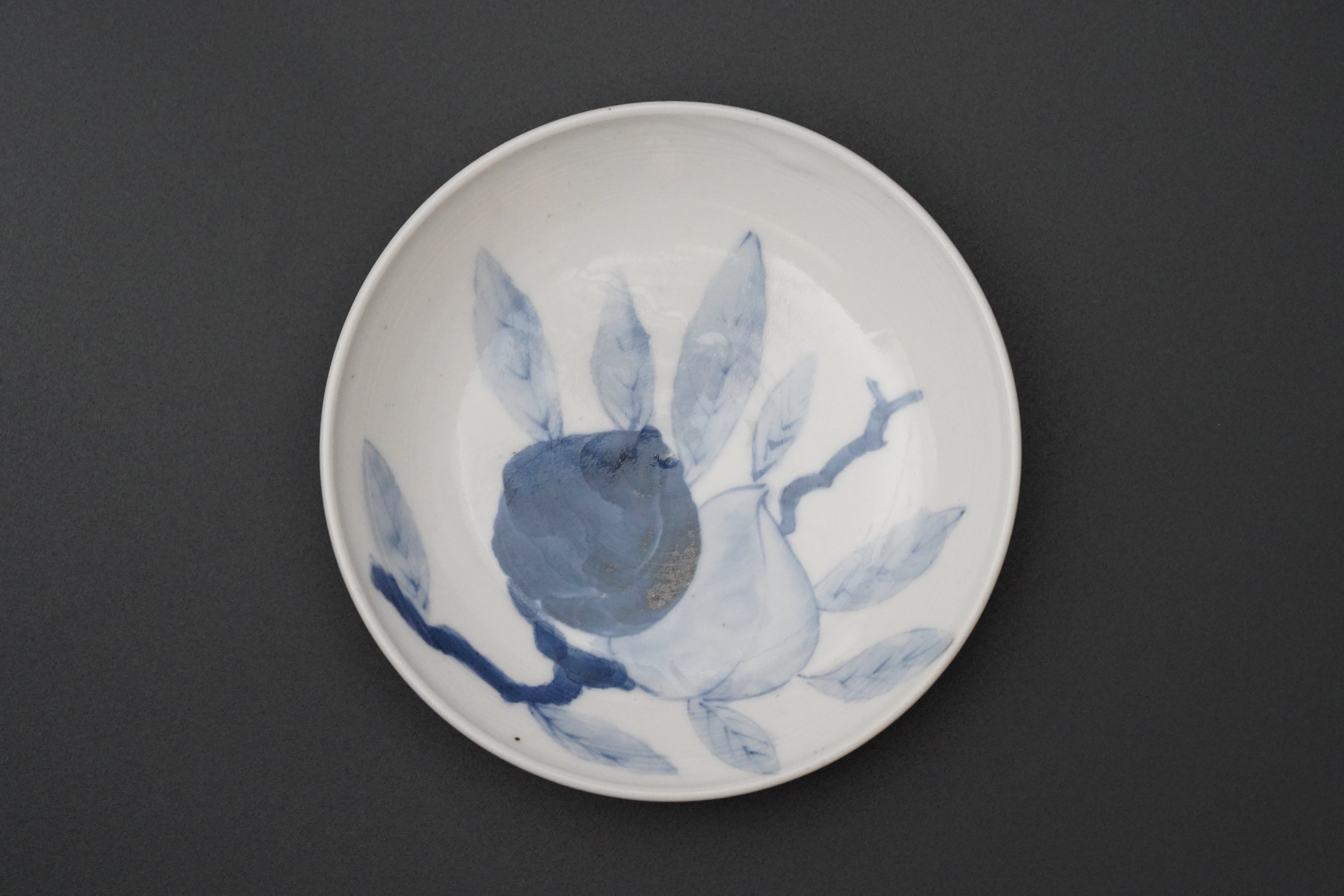 文祥窯】染付桃4寸丸皿 – うつわ御結