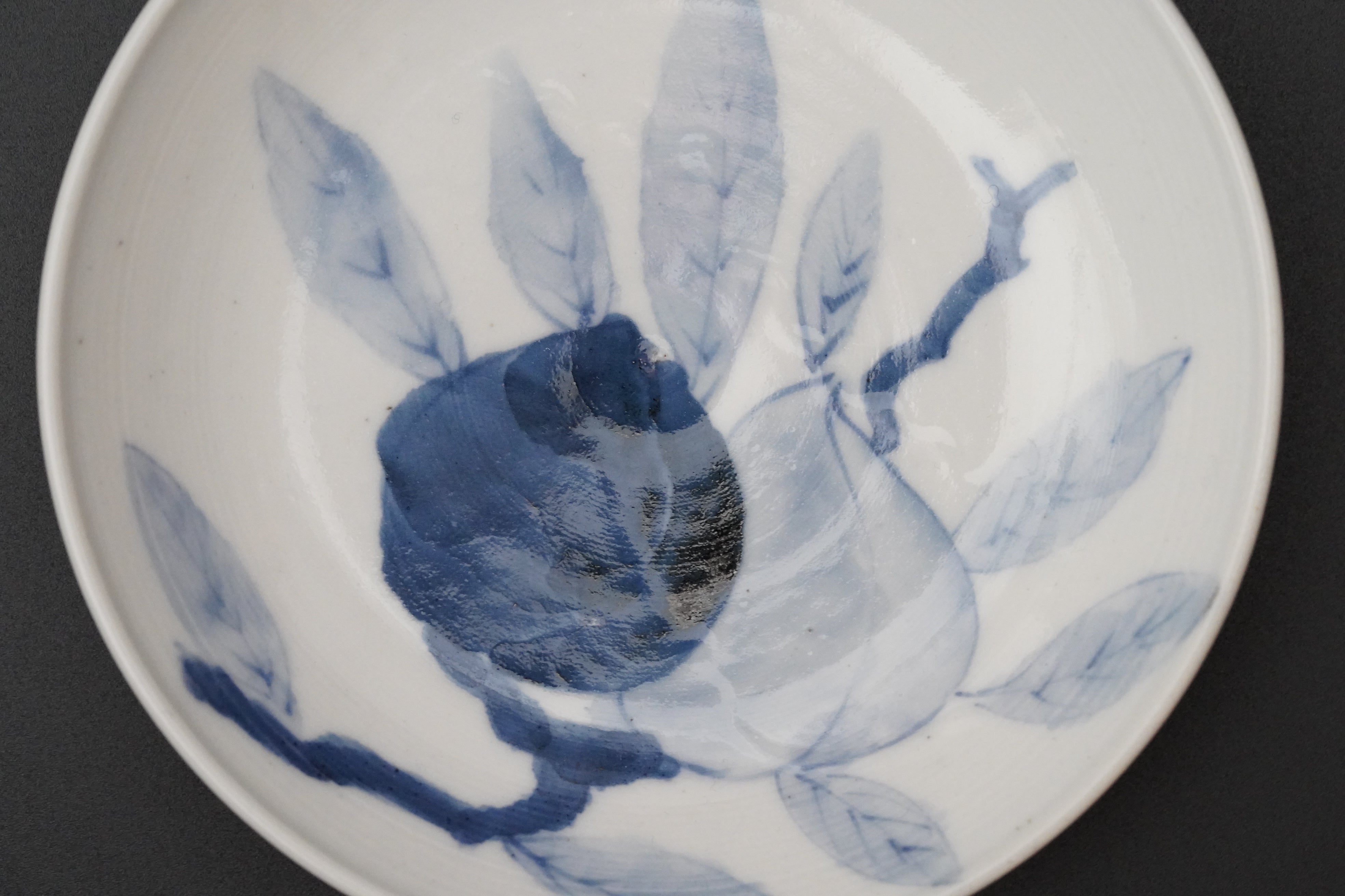 文祥窯】染付桃4寸丸皿 – うつわ御結