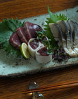 【本村ワタル】藁灰釉鉄流し焼物皿