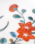 5-inch plate with ink-filled treasures and flowers and birds pattern