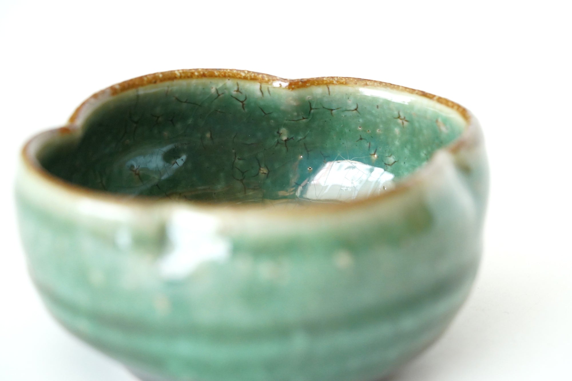 【工藤和彦】緑粉引木瓜豆鉢