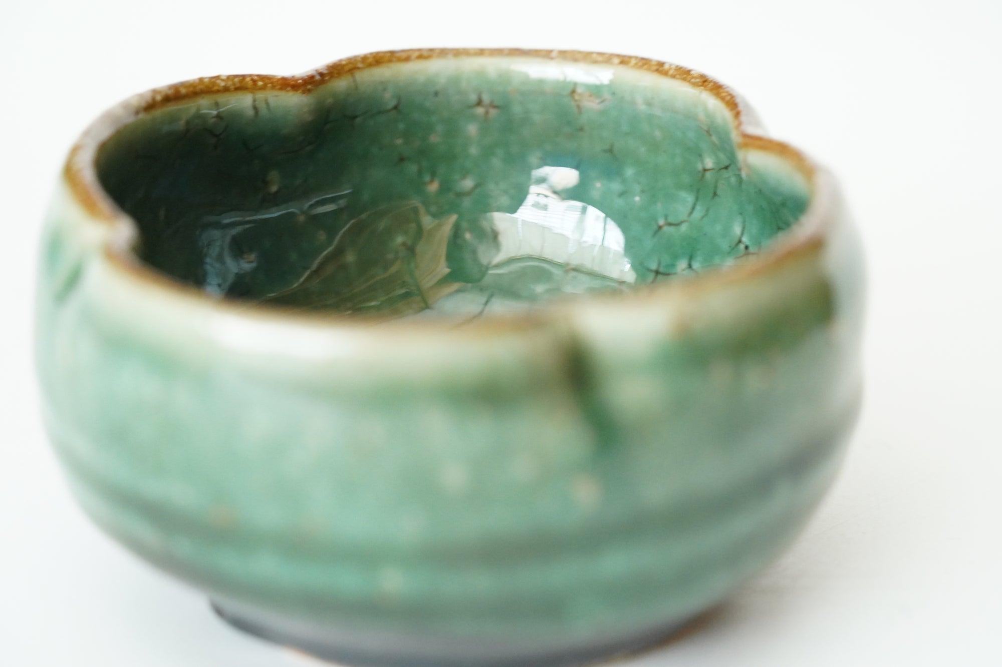 【工藤和彦】緑粉引木瓜豆鉢