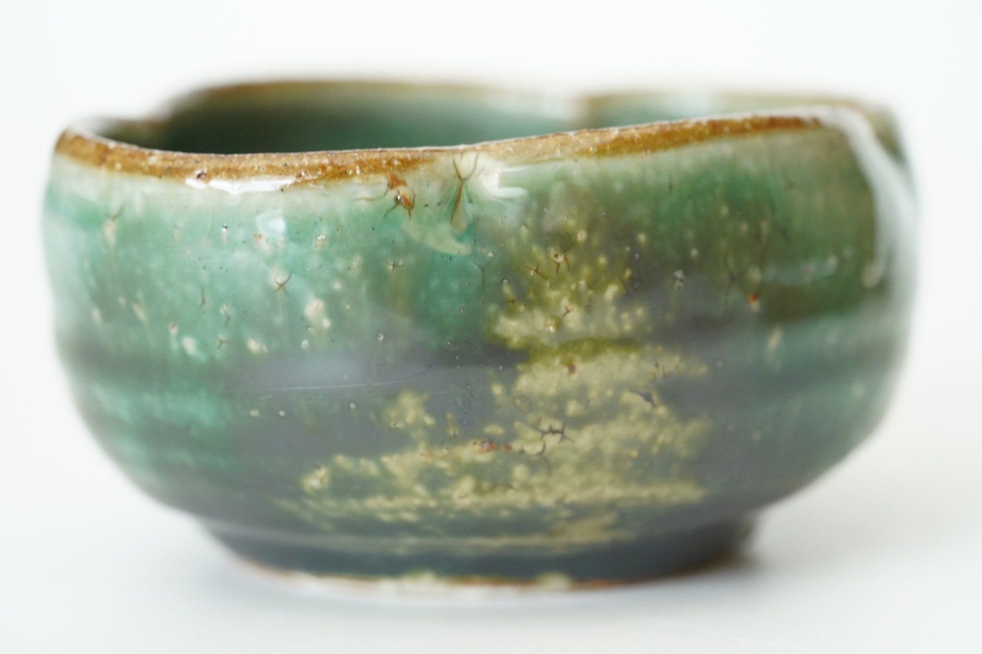 【工藤和彦】緑粉引木瓜豆鉢