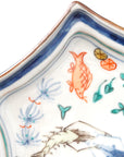 5.5寸六角皿　色絵海老文