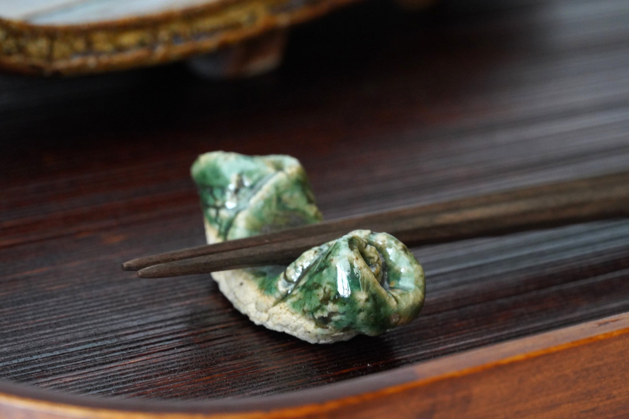 【水垣力】織部箸置　巻型