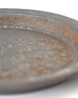 【山本英樹】玄釉ステップリム皿　13cm