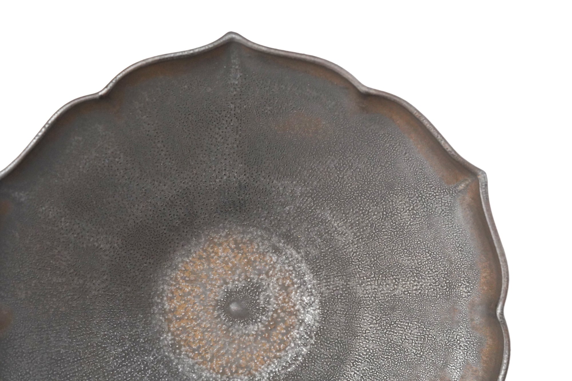 【Hideki Yamamoto】Kuro-yu flower-shaped morning glory bowl Small