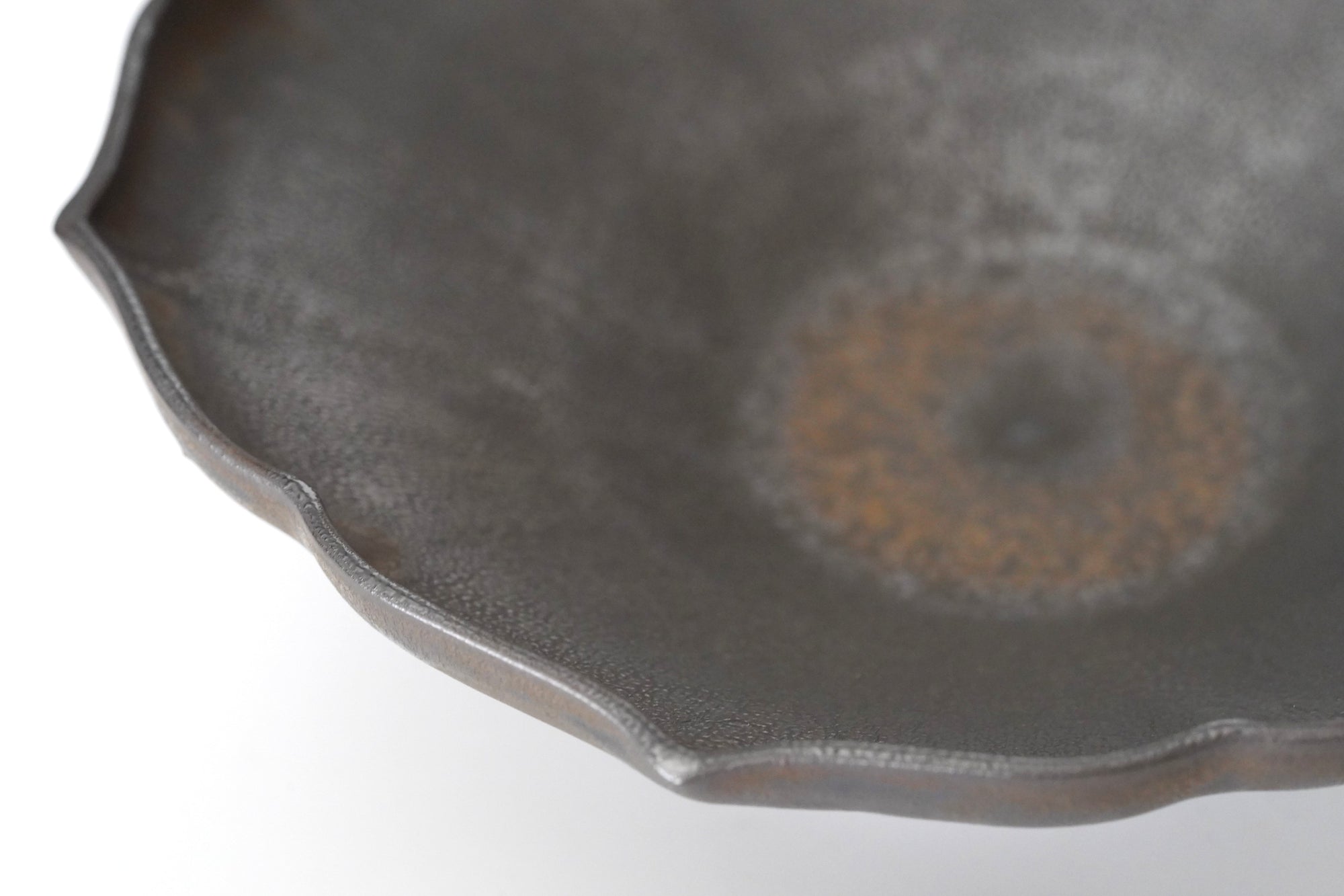 【Hideki Yamamoto】Kuro-yu flower-shaped morning glory bowl Small