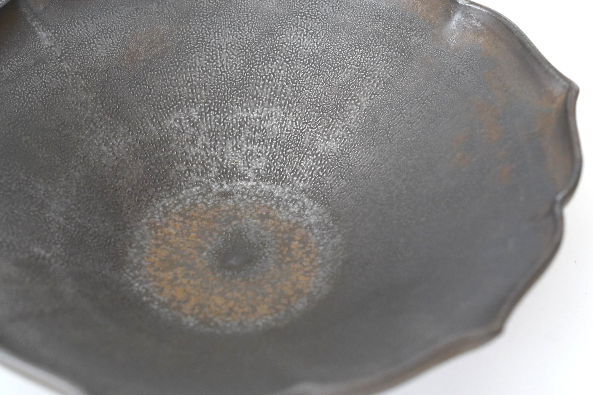 【Hideki Yamamoto】Kuro-yu flower-shaped morning glory bowl Small