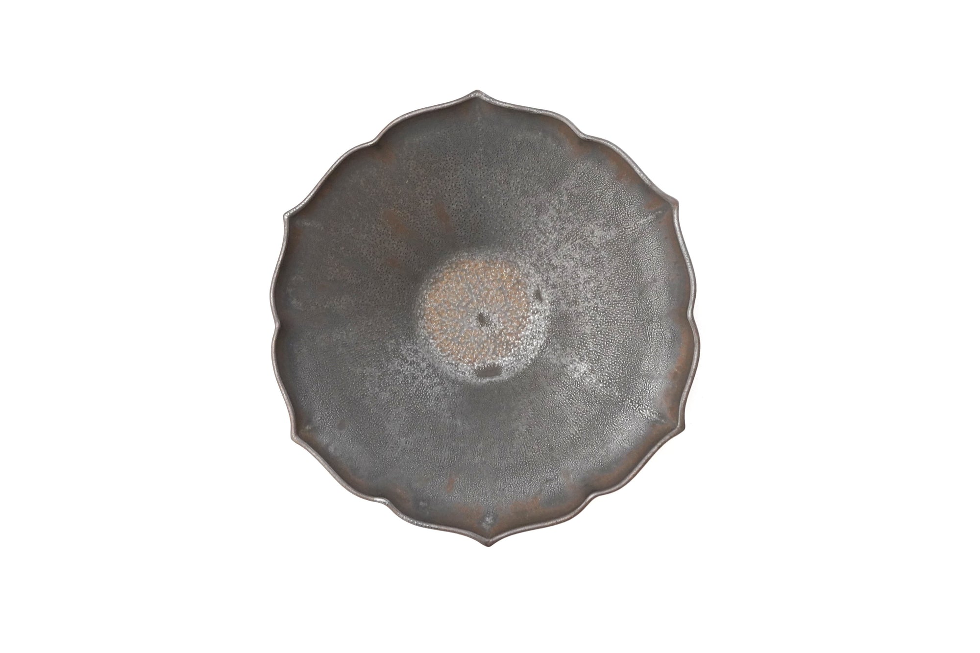 【Hideki Yamamoto】Kuro-yu flower-shaped morning glory bowl Small