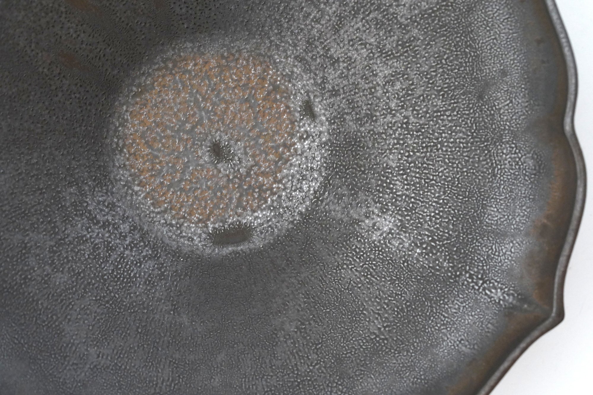 【Hideki Yamamoto】Kuro-yu flower-shaped morning glory bowl Small