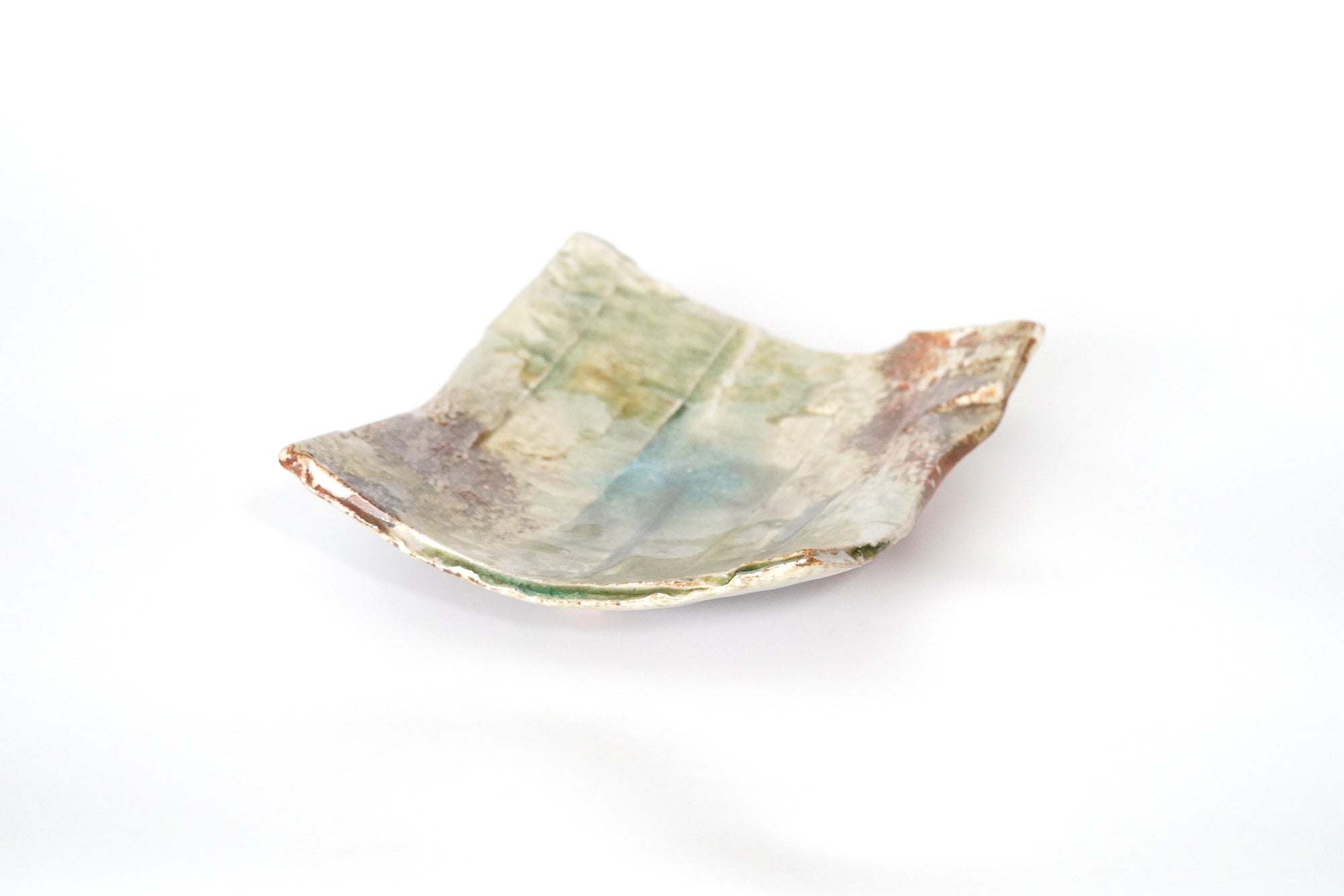 【Manabu Atarashi】ash glazed rectangle plate