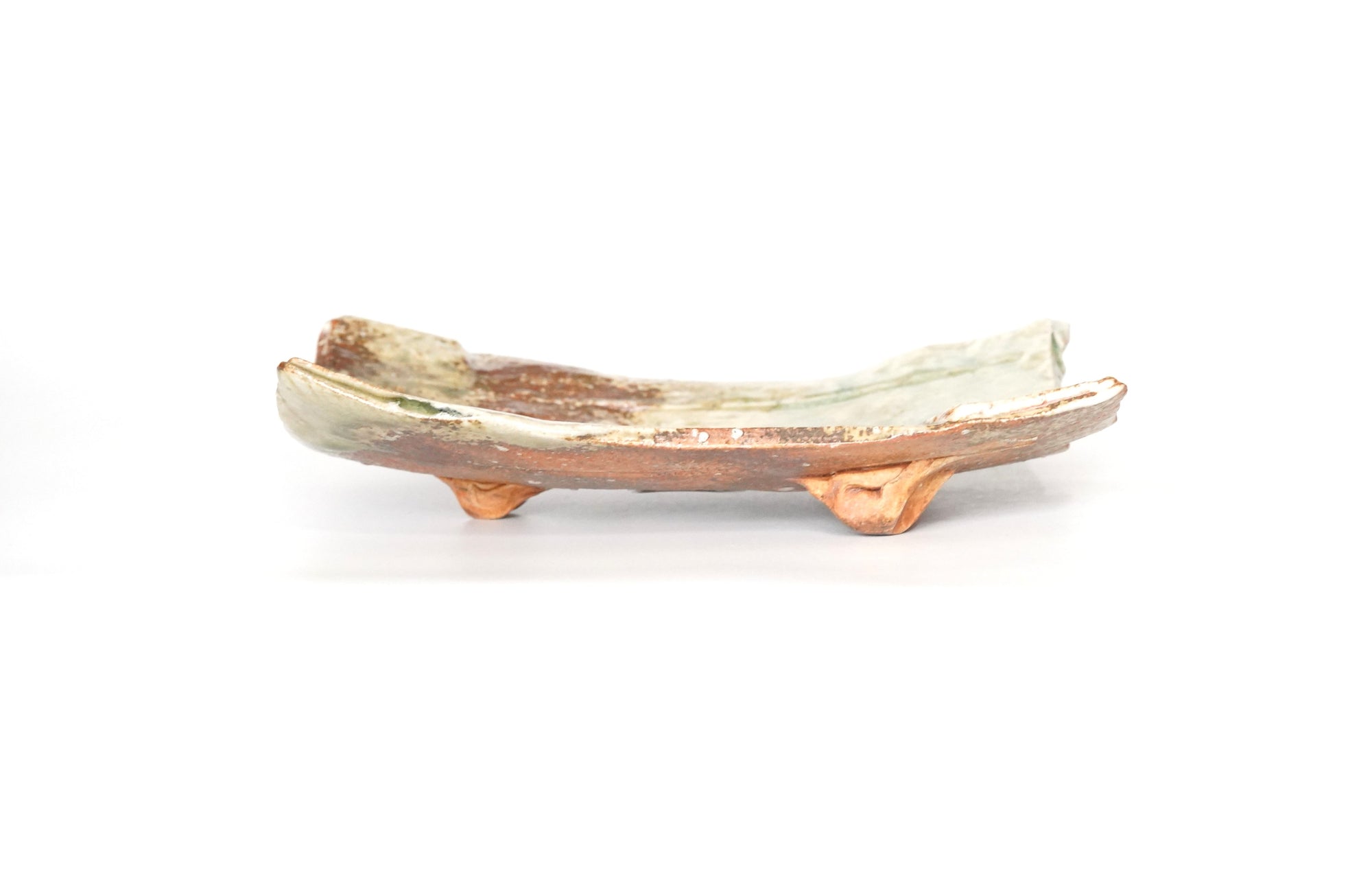 【Manabu Atarashi】ash glazed rectangle plate