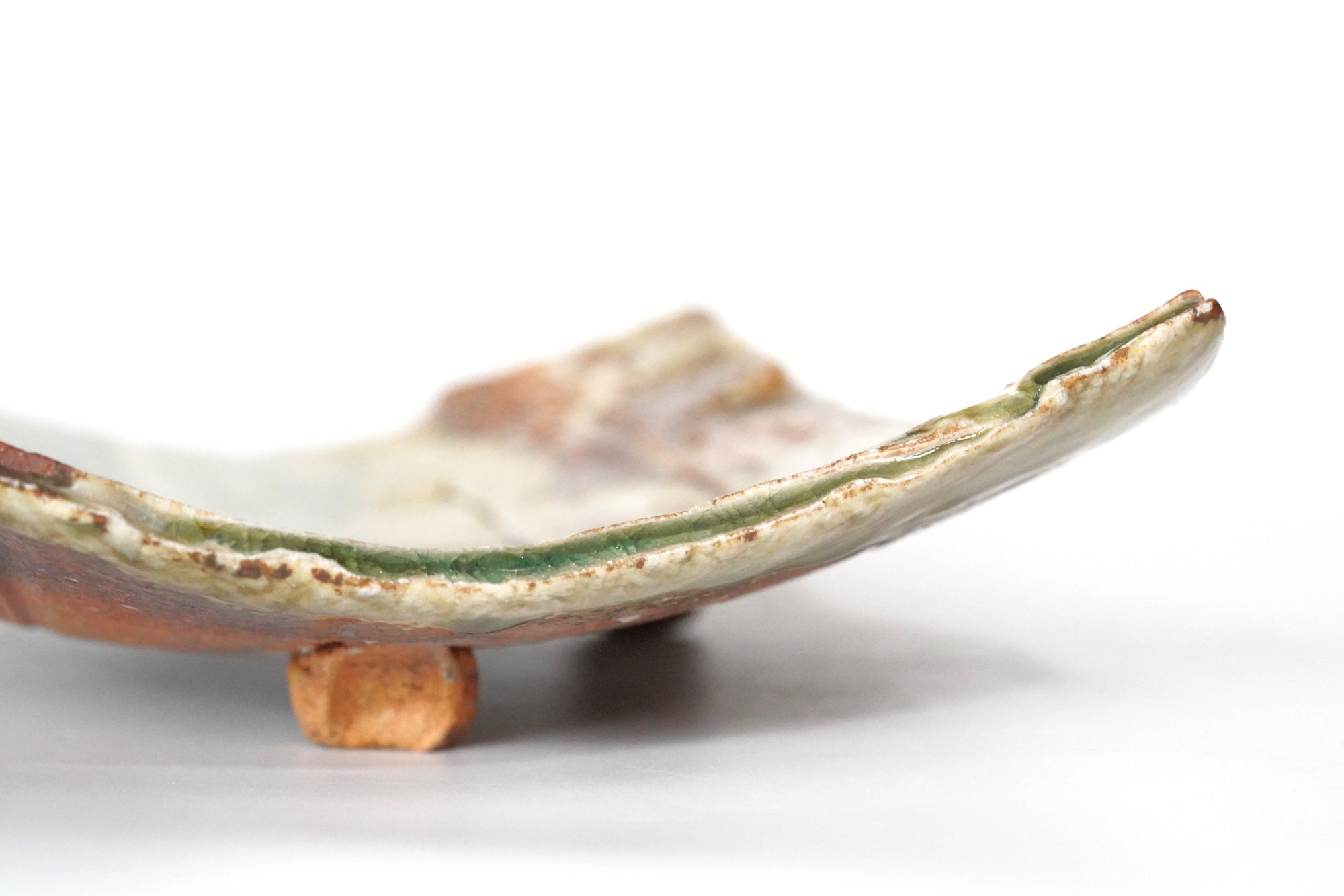【Manabu Atarashi】ash glazed rectangle plate