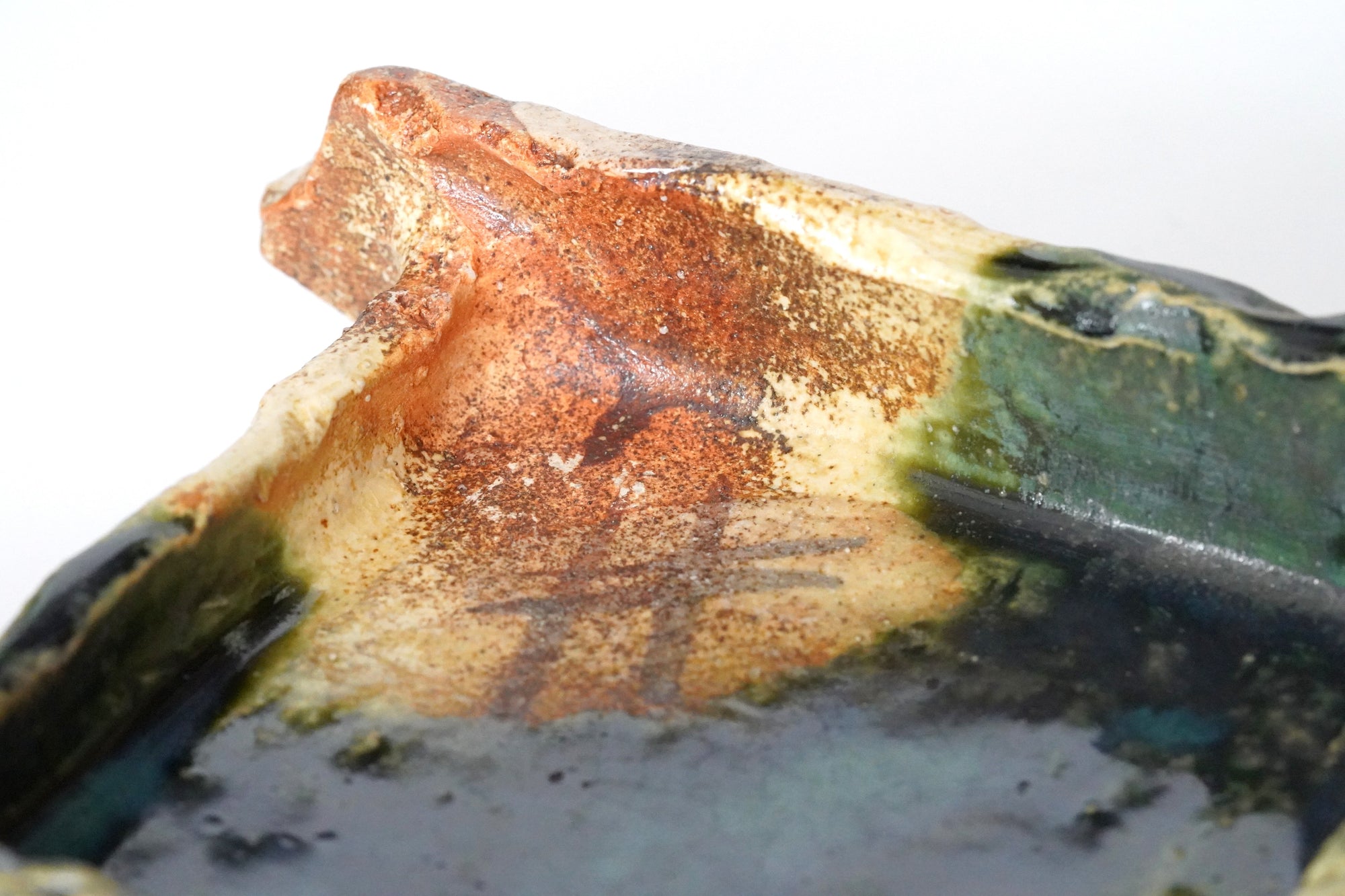【Manabu Atarashi】ash glazed rectangle plate