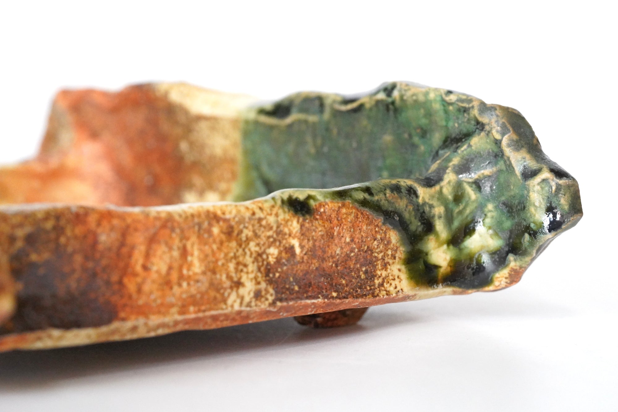【Manabu Atarashi】ash glazed rectangle plate