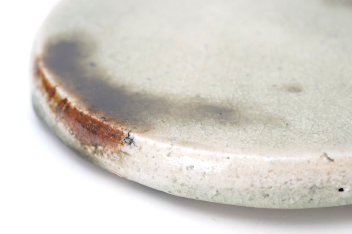 【澤克典】灰釉丸皿　15cm