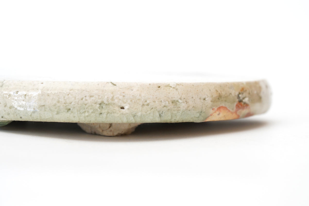 【澤克典】灰釉丸皿　15cm