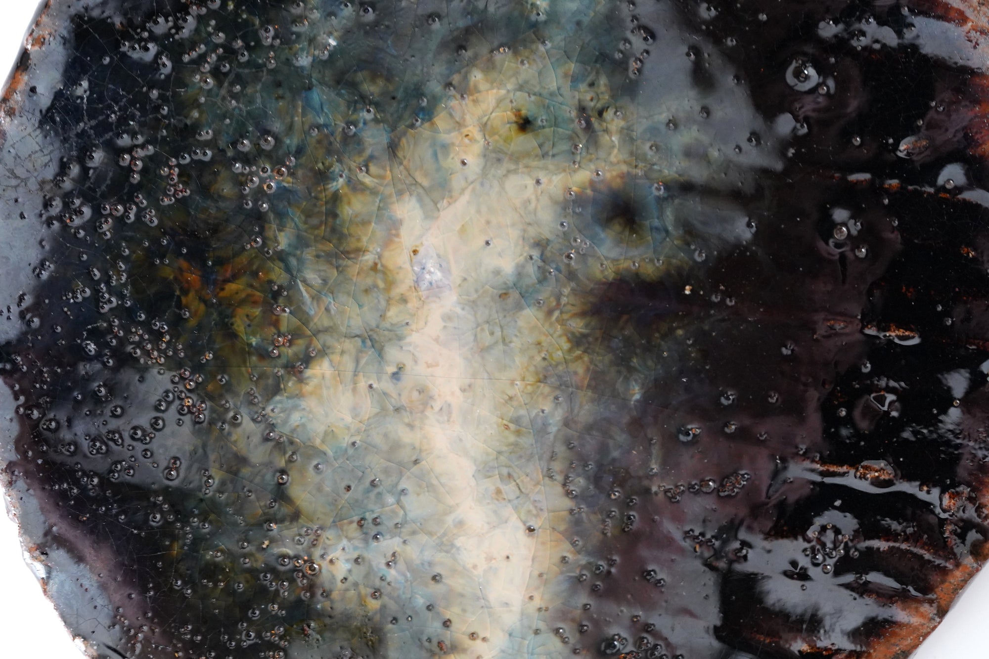 【鈴木大弓】アメ釉銘々皿