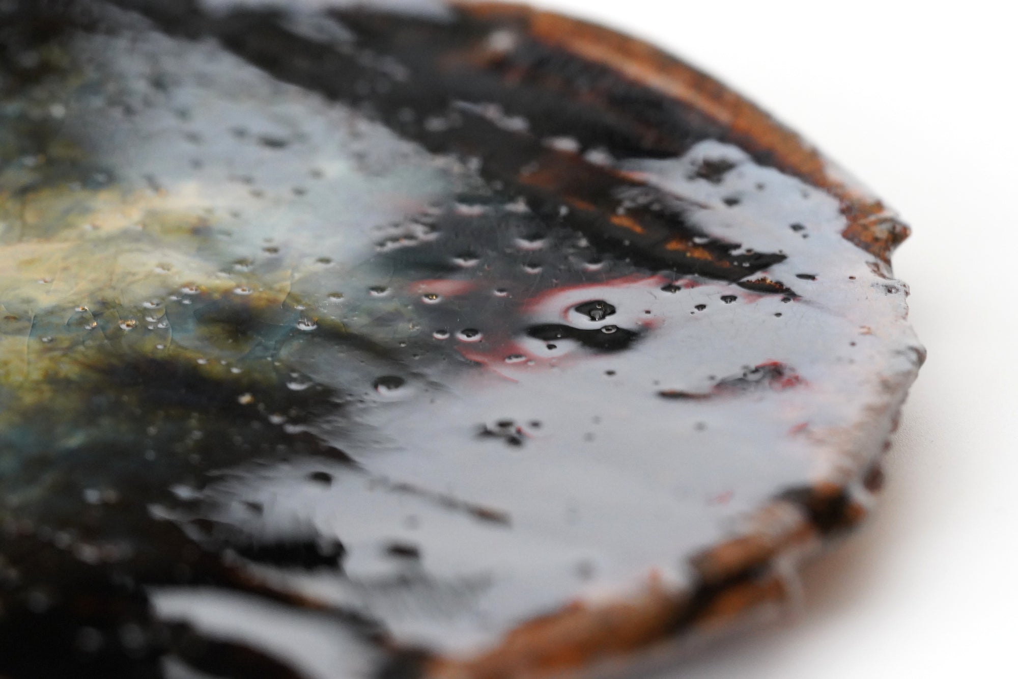 【鈴木大弓】アメ釉銘々皿