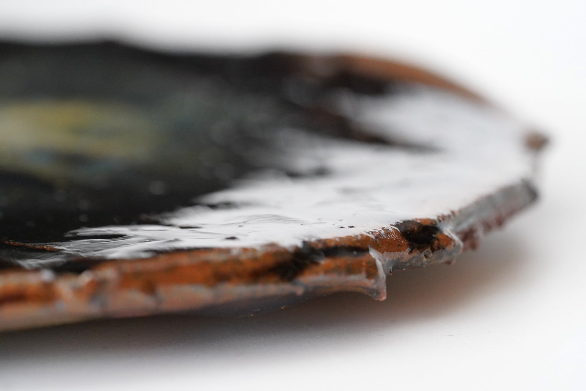 【鈴木大弓】アメ釉銘々皿