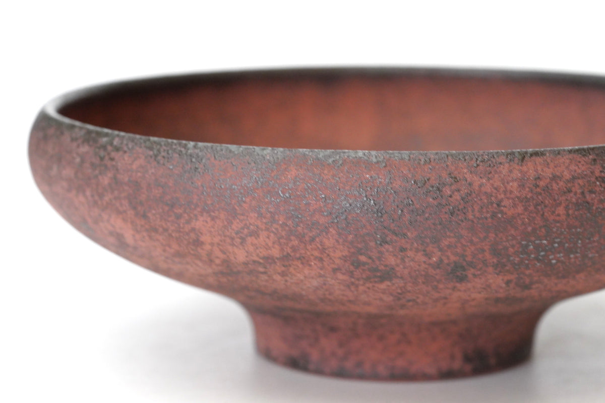 【Eiichi Shibuya】地ノ器 edged bowl small verdigris blue