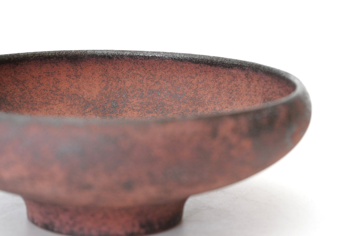 【Eiichi Shibuya】地ノ器 edged bowl small verdigris blue