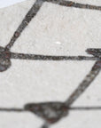 Karatsu rust lattice corner cut rectangular plate