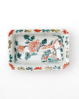 square flower patterned diamond-shaped plate