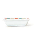 square flower patterned diamond-shaped plate