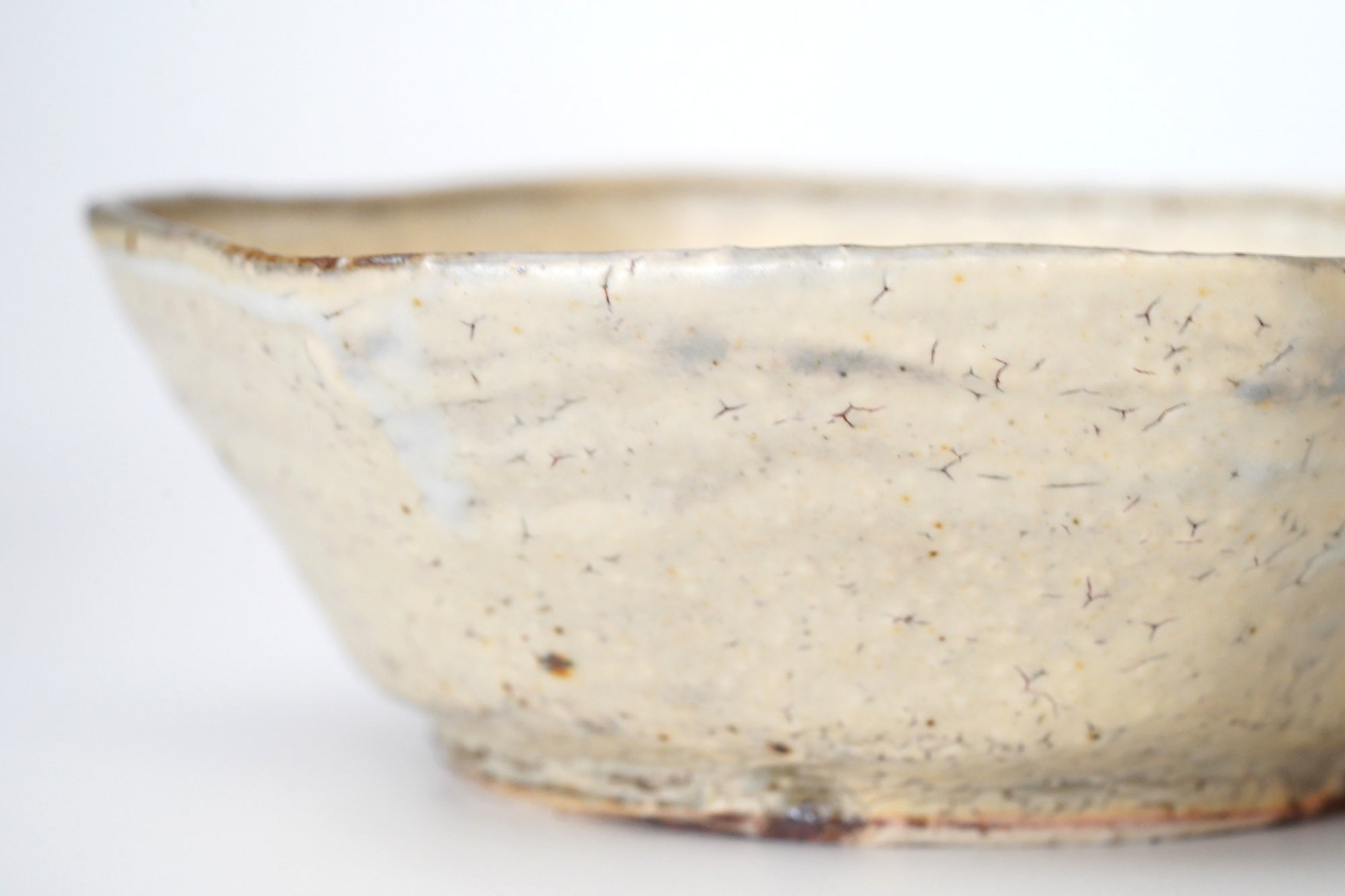 【Kazuhiko Kudo】Green Kohiki octagonal small bowl