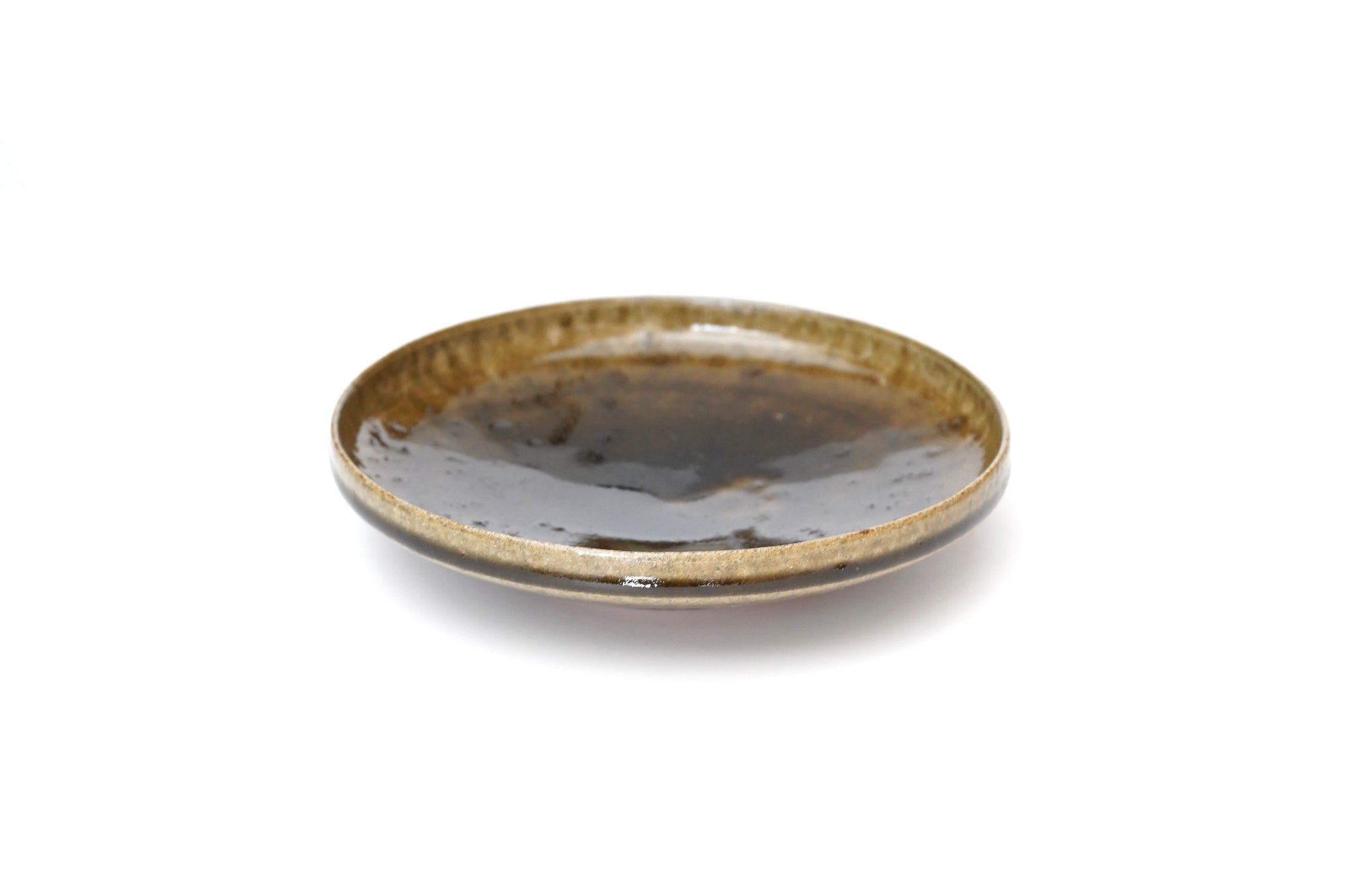 【Rui Mitoh】Ao-Karatsu round flower-shaped small plate
