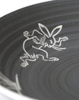 黒巻銀彩鳥獣戯画5.3寸鉢