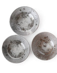 【Etsuji Noguchi】grayish black 6sun flat bowl