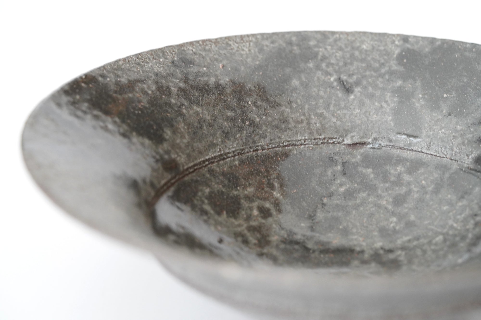 【Etsuji Noguchi】grayish black 6sun flat bowl