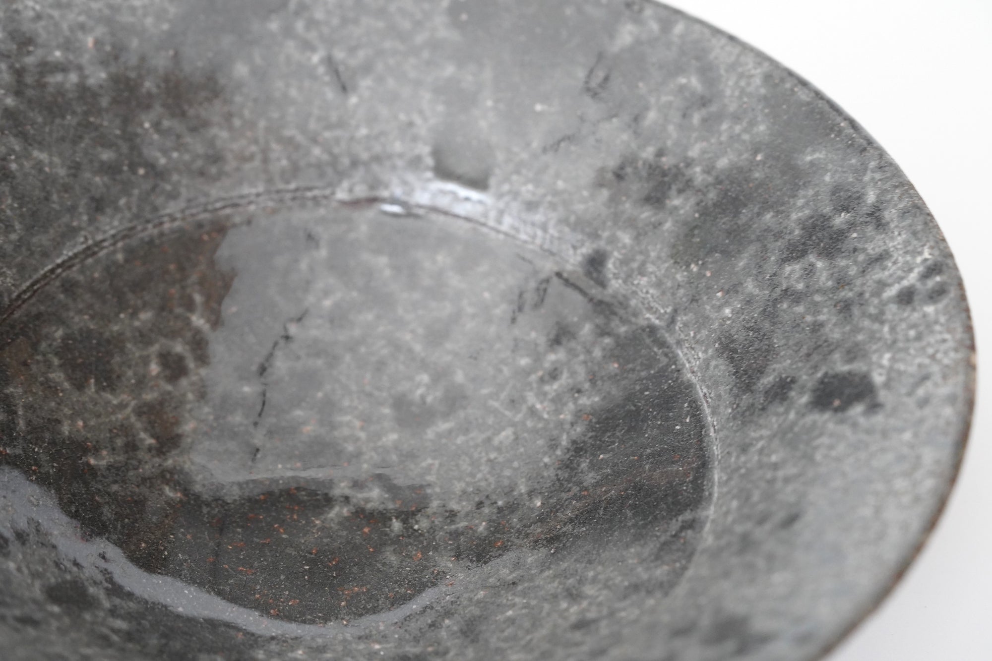 【Etsuji Noguchi】grayish black 6sun flat bowl