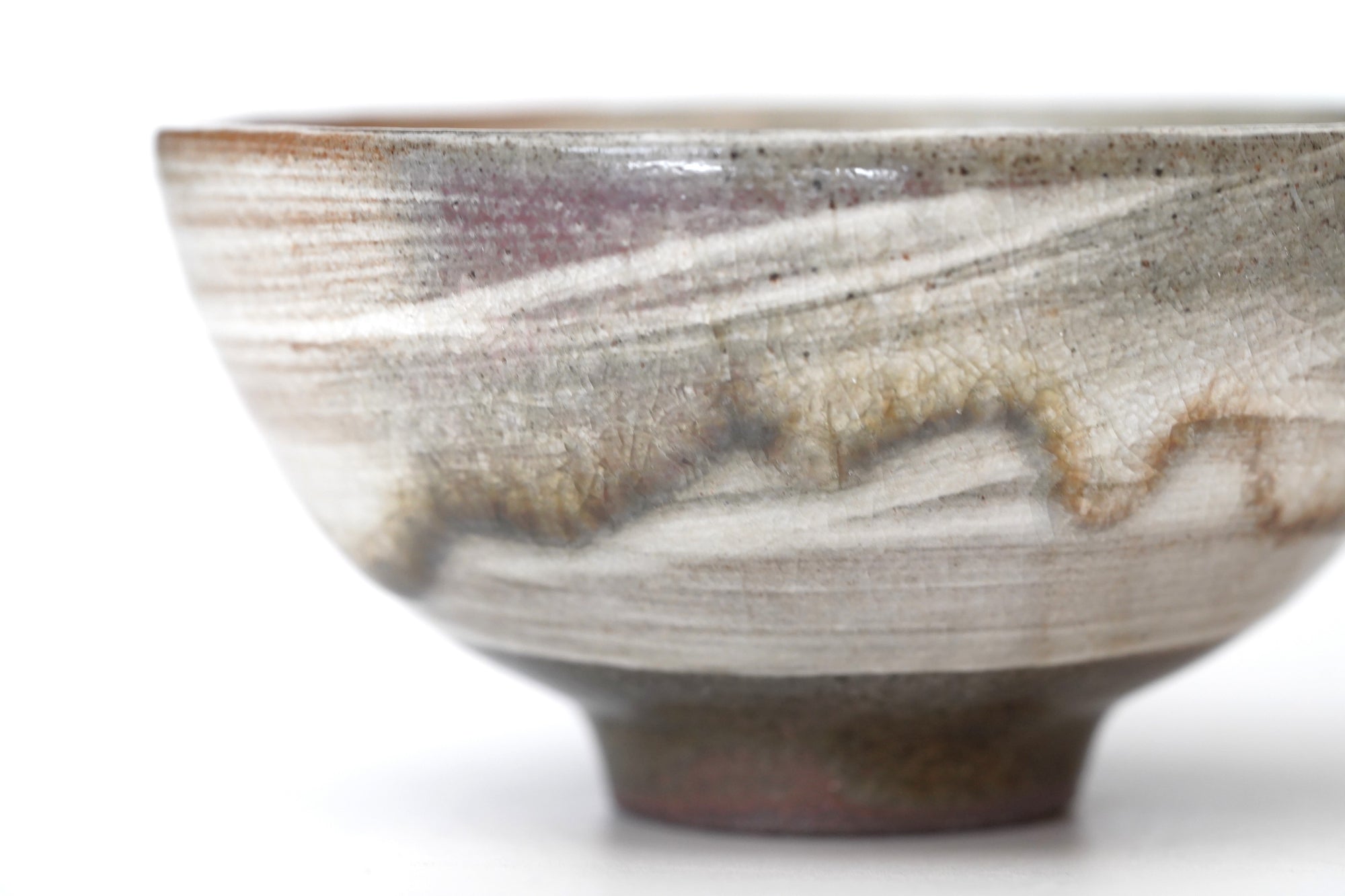 【Hideki Yamamoto】Glass glazed morning glory shaped bowl Small
