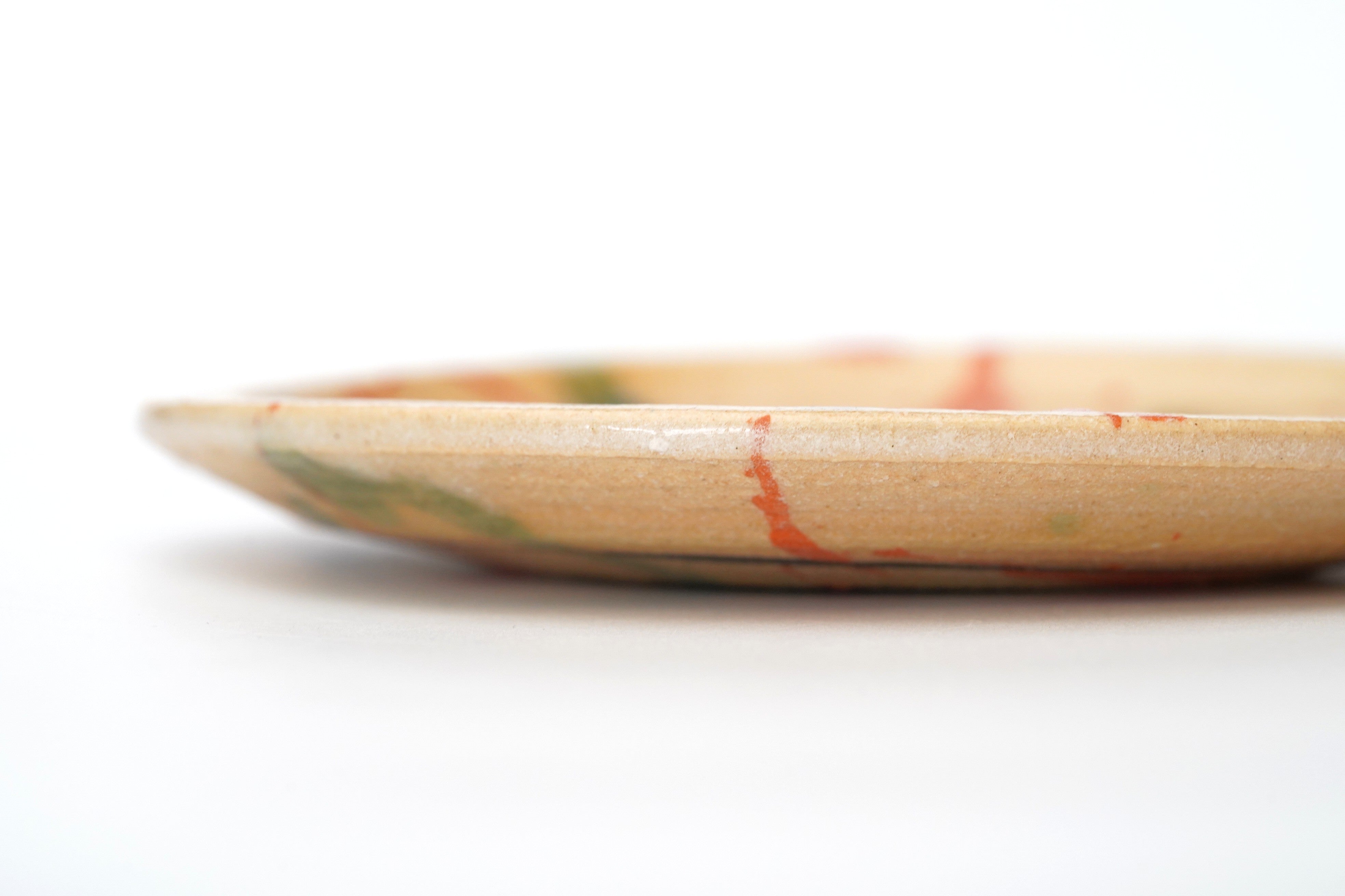 澤克典】弥七田織部丸皿 13㎝ – うつわ御結