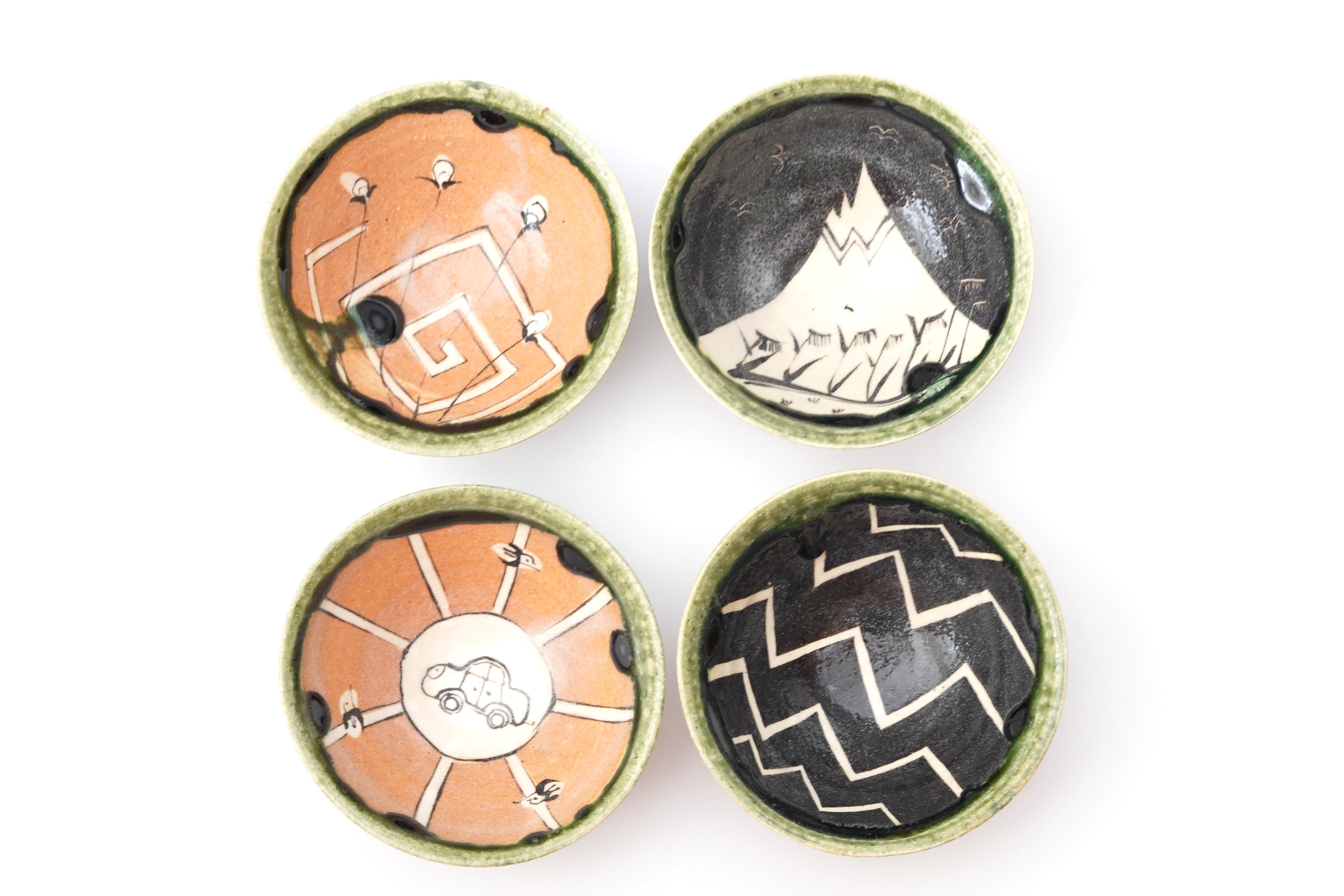 佐藤和次　弥七田織部草文小皿　5枚セット 楽天市場】 早蕨窯/佐藤和次作 : 織部の器／千瓢