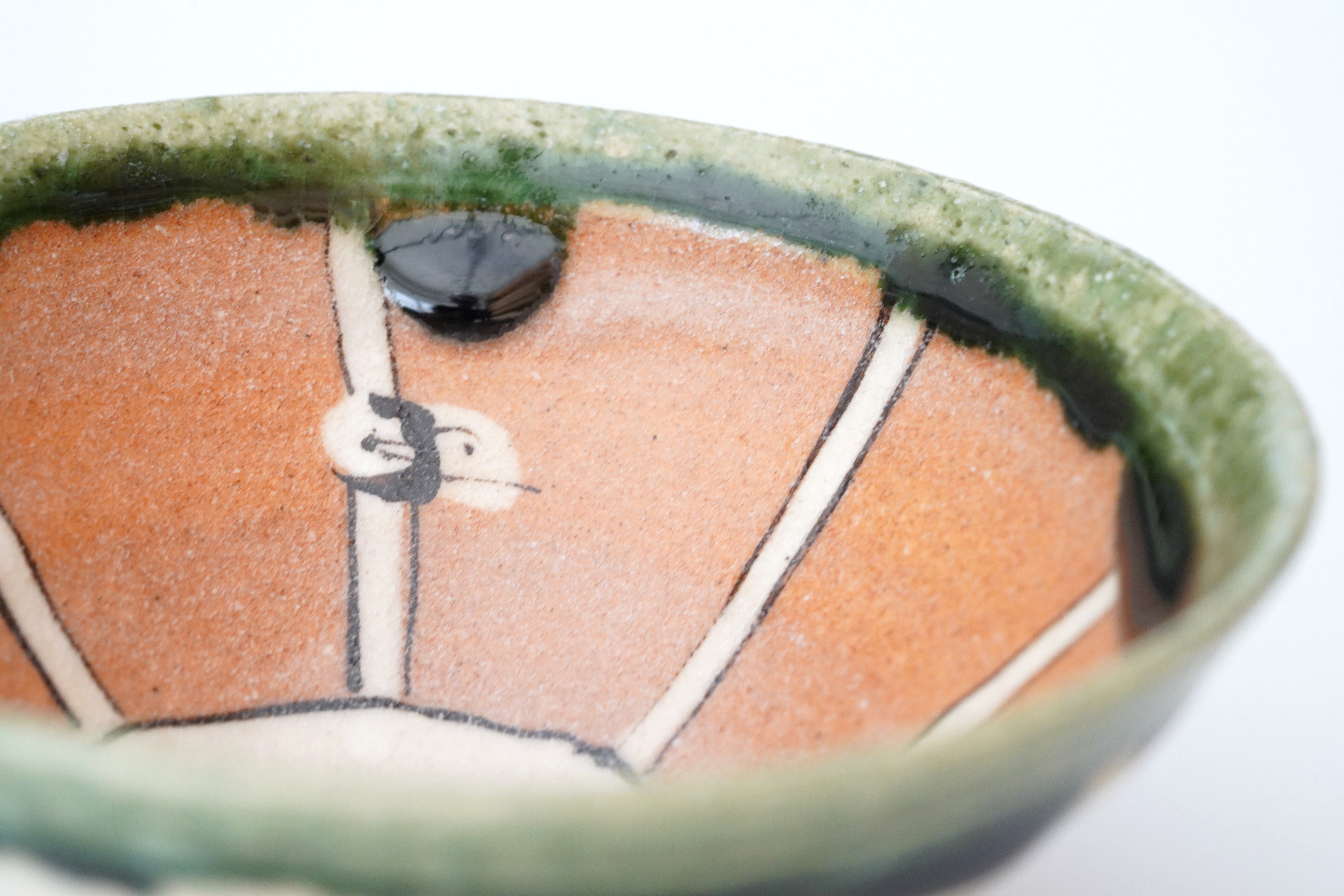 古織部　　鎬手波千鳥深鉢 古織部 鎬手波千鳥深鉢 - メルカリ