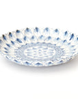 [Toshihiko Hirono] Old dyed chrysanthemum lotus carved plate