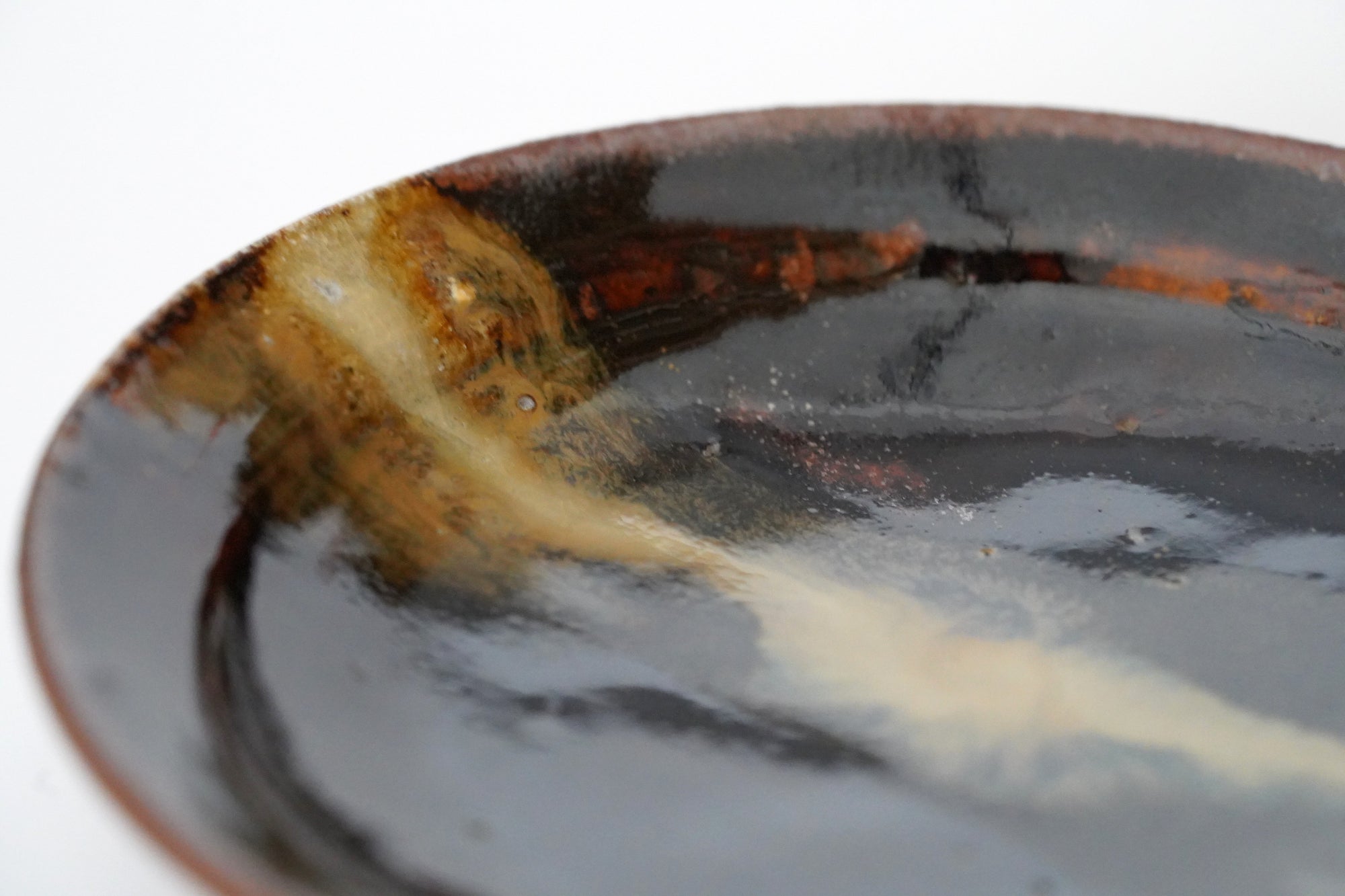 【藤ノ木陽太郎】飴朝鮮唐津13.5ｃｍ皿