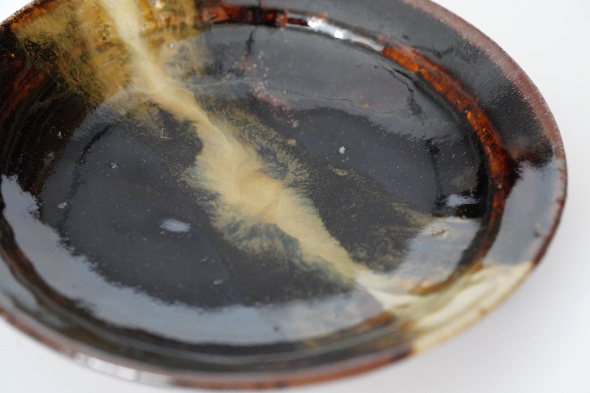 【藤ノ木陽太郎】飴朝鮮唐津13.5ｃｍ皿