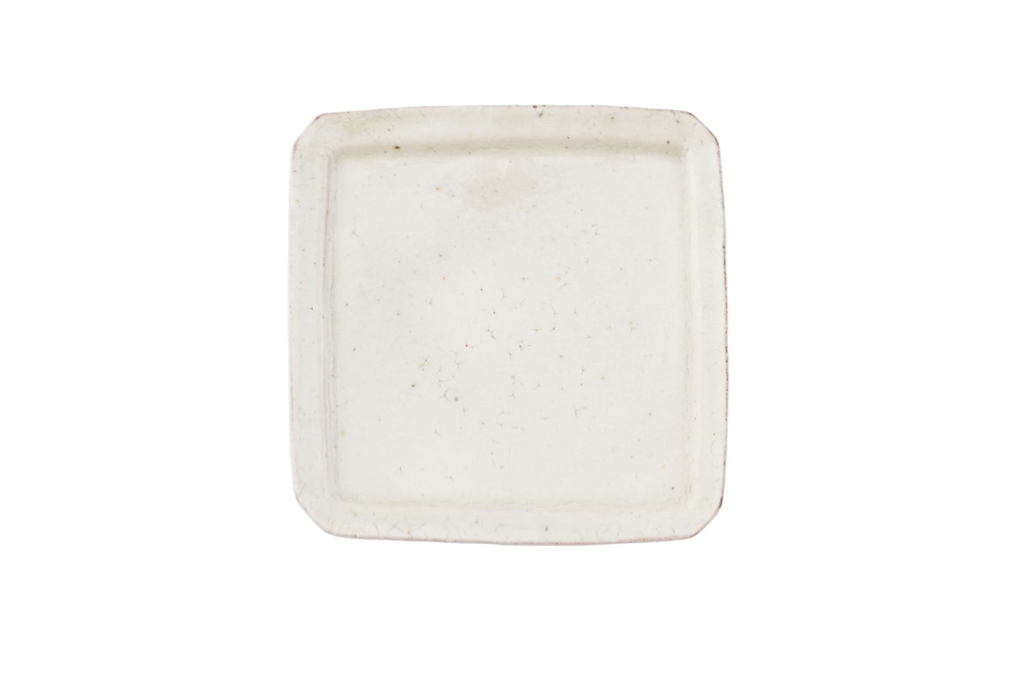 【杉本太郎】5.5寸角皿　白