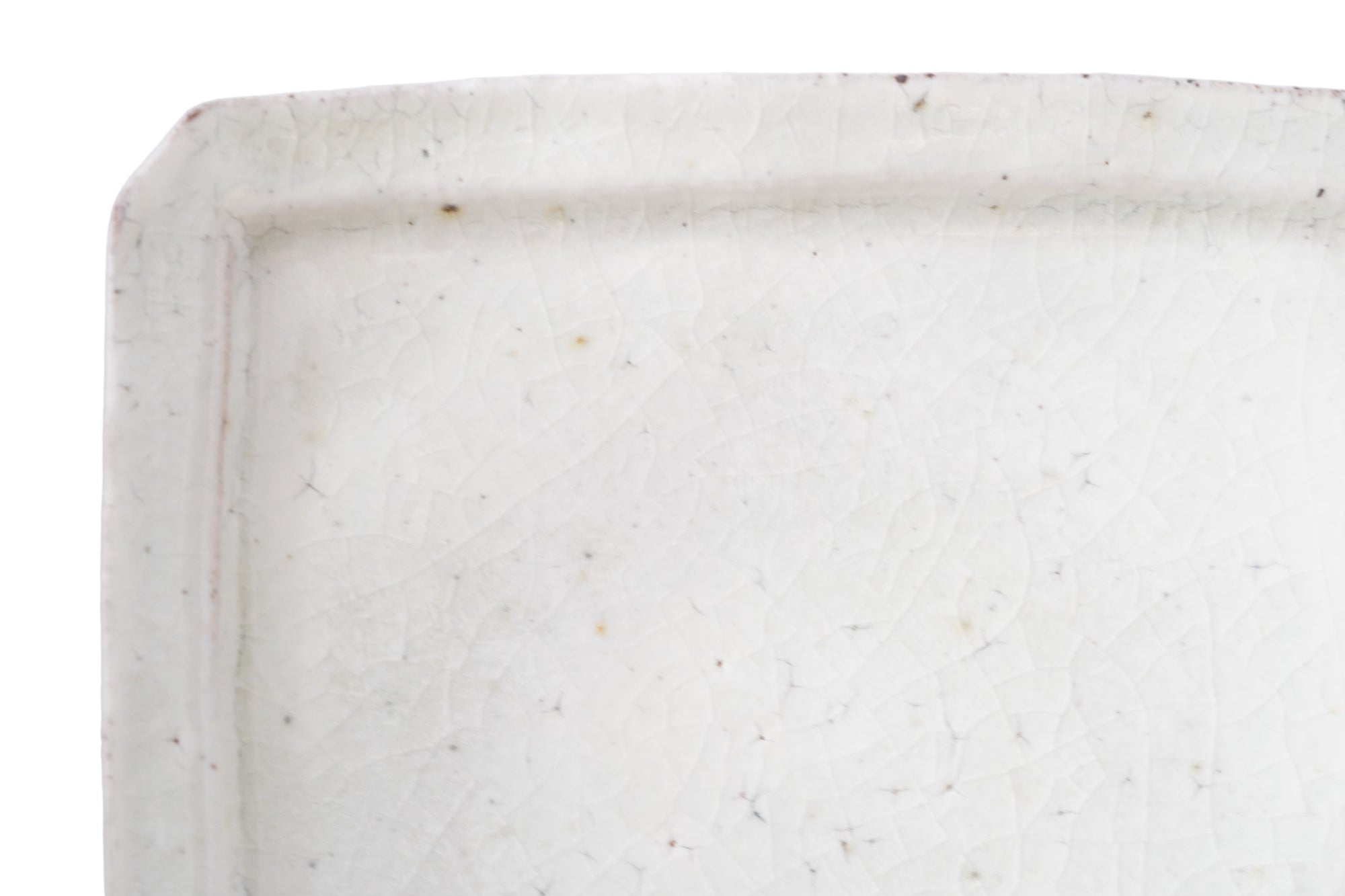 【杉本太郎】5.5寸角皿　白