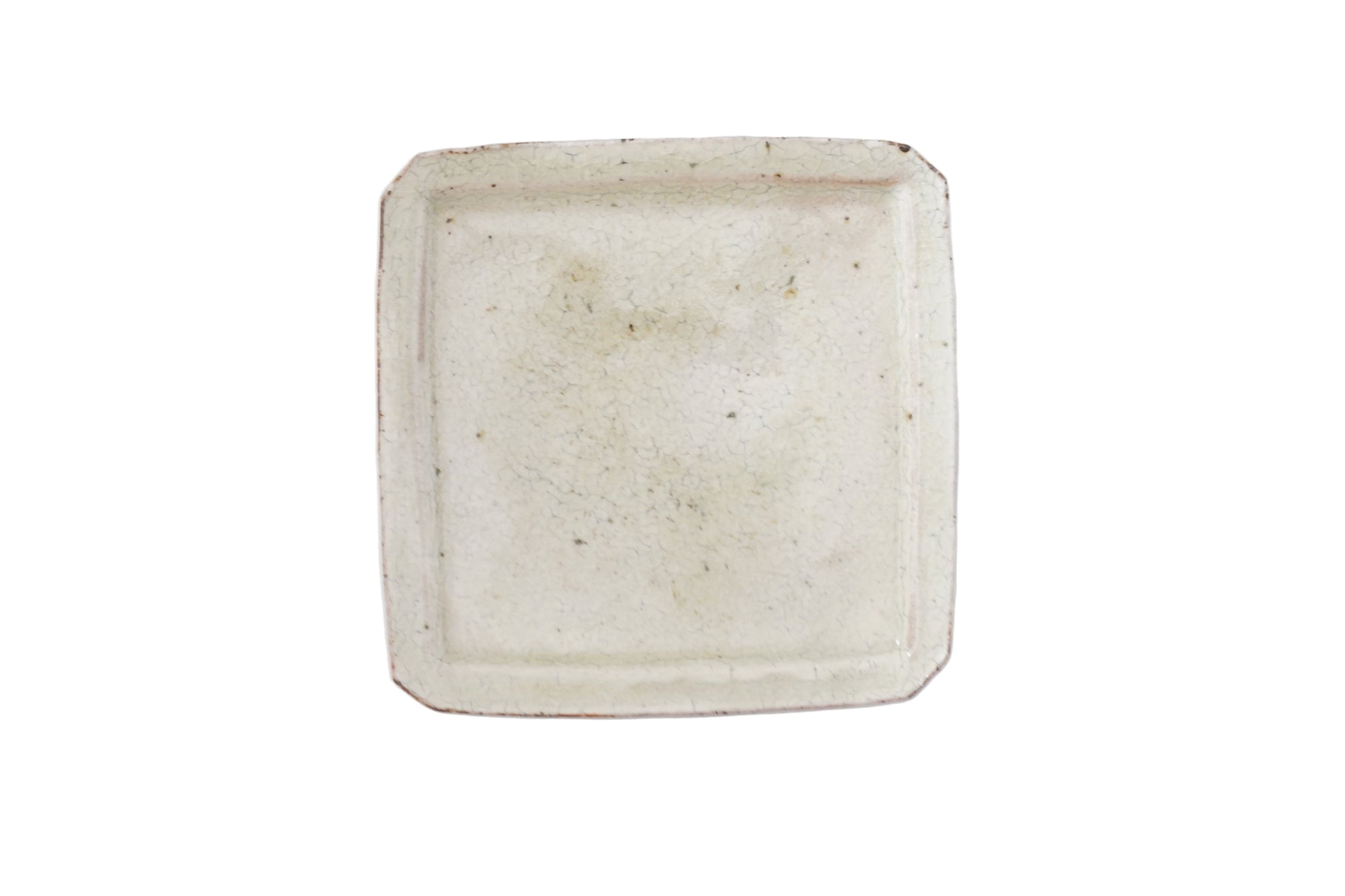 【杉本太郎】5.5寸角皿　白