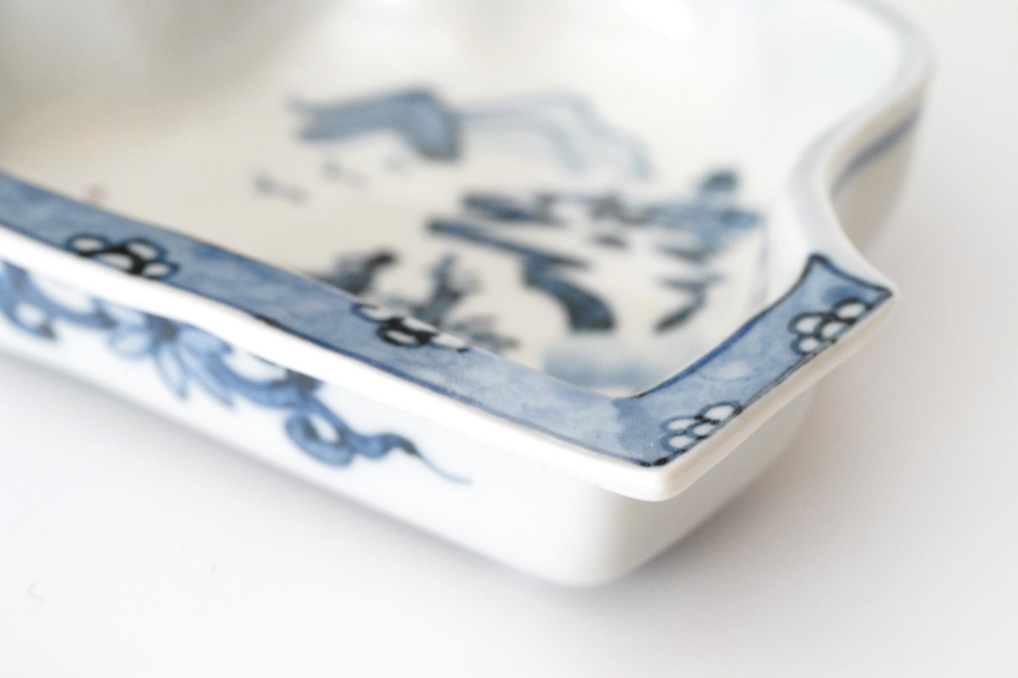 山型向付　染山水