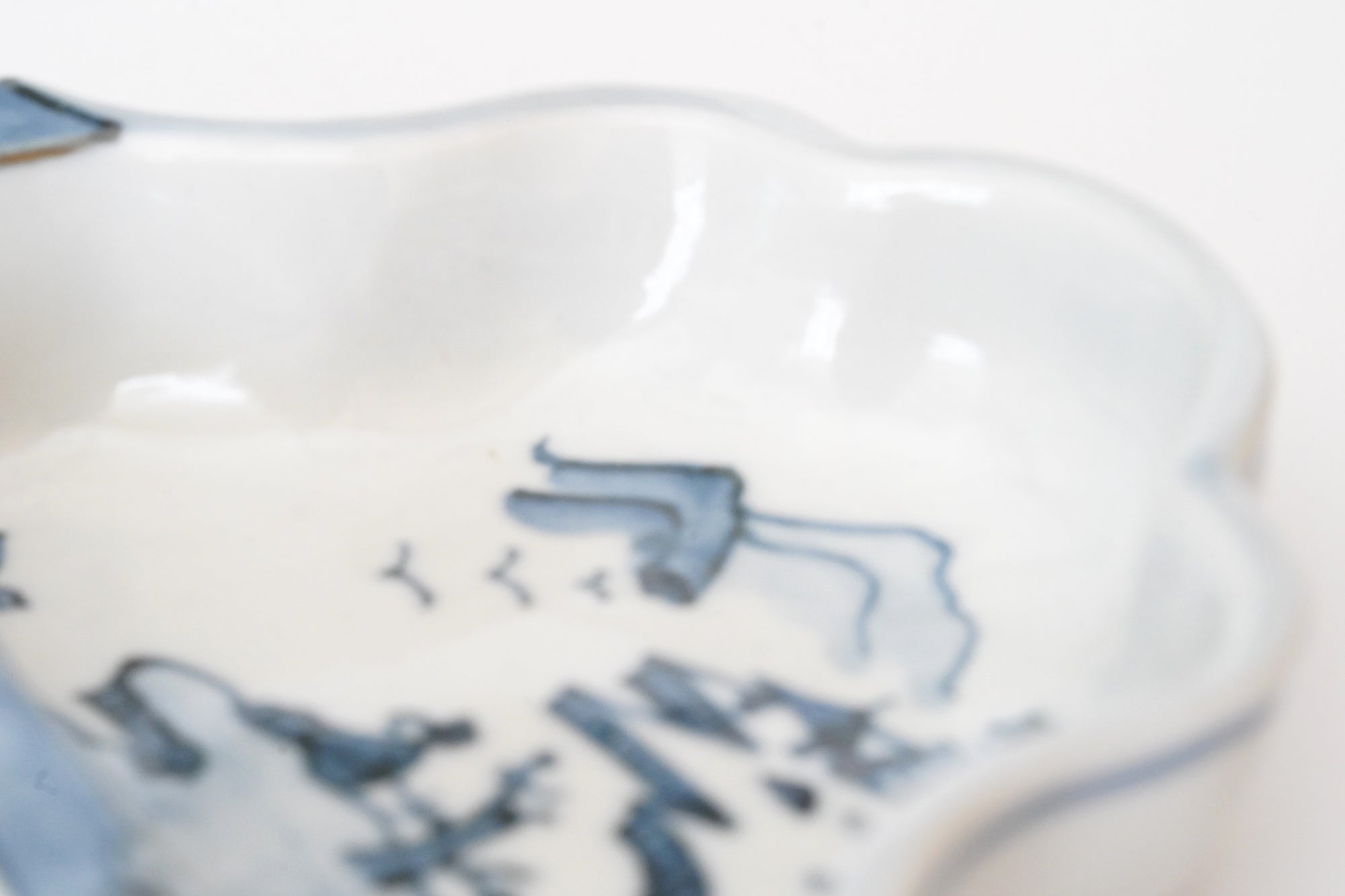 山型向付　染山水