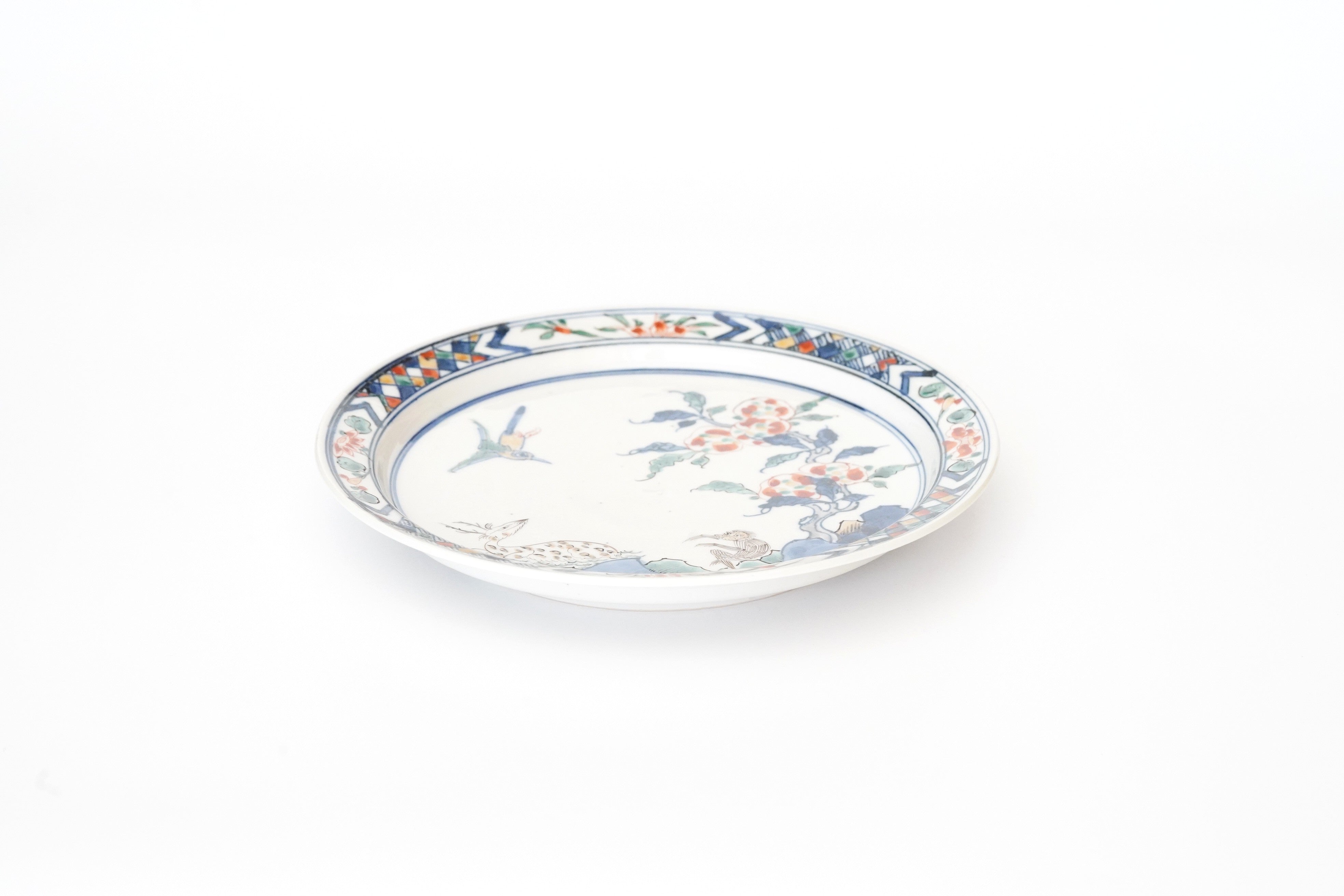 加藤幸治】五彩仙桃猿鹿文皿 – うつわ御結